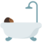 Person Taking Bath - Medium Black emoji on Google
